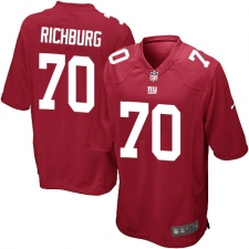 Men's Nike New York Giants #70 Weston Richburg Game Red Alternate NFL Jersey
