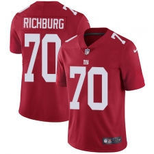 Men's Nike New York Giants #70 Weston Richburg Red Alternate Vapor Untouchable Limited Player NFL Jersey