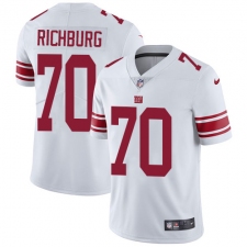 Men's Nike New York Giants #70 Weston Richburg White Vapor Untouchable Limited Player NFL Jersey