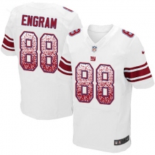 Men's Nike New York Giants #88 Evan Engram Elite White Road Drift Fashion NFL Jersey