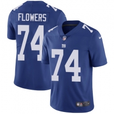 Youth Nike New York Giants #74 Ereck Flowers Elite Royal Blue Team Color NFL Jersey