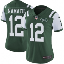 Women's Nike New York Jets #12 Joe Namath Elite Green Team Color NFL Jersey