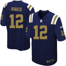 Youth Nike New York Jets #12 Joe Namath Elite Navy Blue Alternate NFL Jersey