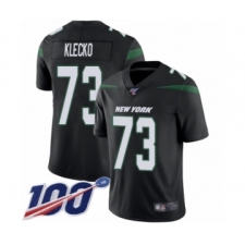 Men's New York Jets #73 Joe Klecko Black Alternate Vapor Untouchable Limited Player 100th Season Football Jersey