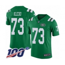 Men's New York Jets #73 Joe Klecko Limited Green Rush Vapor Untouchable 100th Season Football Jersey