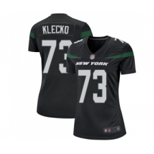 Women's New York Jets #73 Joe Klecko Game Black Alternate Football Jersey