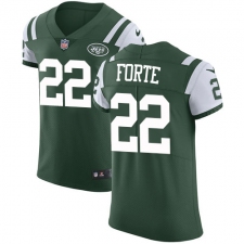 Men's Nike New York Jets #22 Matt Forte Elite Green Team Color NFL Jersey