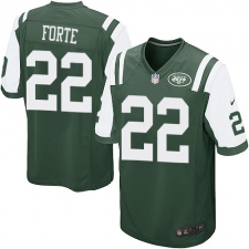 Men's Nike New York Jets #22 Matt Forte Game Green Team Color NFL Jersey