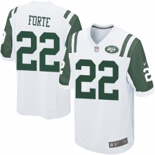 Men's Nike New York Jets #22 Matt Forte Game White NFL Jersey