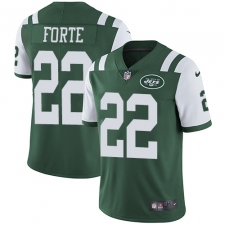 Men's Nike New York Jets #22 Matt Forte Green Team Color Vapor Untouchable Limited Player NFL Jersey