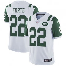 Men's Nike New York Jets #22 Matt Forte White Vapor Untouchable Limited Player NFL Jersey