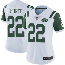 Women's Nike New York Jets #22 Matt Forte White Vapor Untouchable Limited Player NFL Jersey