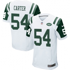 Men's Nike New York Jets #54 Bruce Carter Elite White NFL Jersey