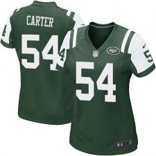 Women's Nike New York Jets #54 Bruce Carter Game Green Team Color NFL Jersey
