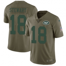 Youth Nike New York Jets #18 ArDarius Stewart Limited Olive 2017 Salute to Service NFL Jersey