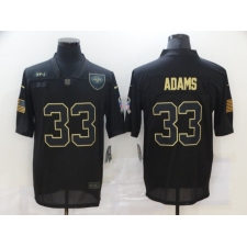 Men's New York Jets #33 Jamal Adams Black Nike 2020 Salute To Service Limited Jersey