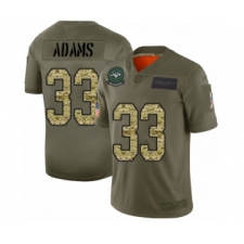 Men's New York Jets #33 Jamal Adams Limited Olive Camo 2019 Salute to Service Football Jersey