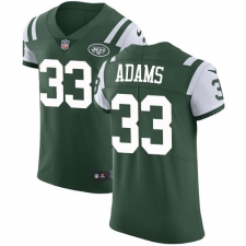Men's Nike New York Jets #33 Jamal Adams Elite Green Team Color NFL Jersey