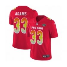 Men's Nike New York Jets #33 Jamal Adams Limited Red AFC 2019 Pro Bowl NFL Jersey