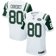 Men's Nike New York Jets #80 Wayne Chrebet Elite White NFL Jersey