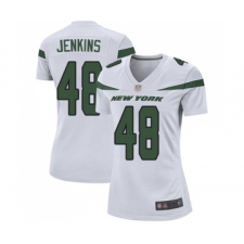 Women's New York Jets #48 Jordan Jenkins Game White Football Jersey