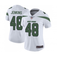 Women's New York Jets #48 Jordan Jenkins White Vapor Untouchable Limited Player Football Jersey