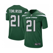 Men's New York Jets #21 LaDainian Tomlinson Game Green Team Color Football Jersey