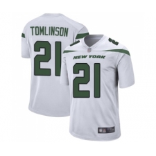 Men's New York Jets #21 LaDainian Tomlinson Game White Football Jersey