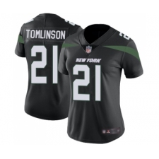 Women's New York Jets #21 LaDainian Tomlinson Black Alternate Vapor Untouchable Limited Player Football Jersey