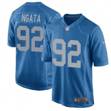 Men's Nike Detroit Lions #92 Haloti Ngata Game Blue Alternate NFL Jersey