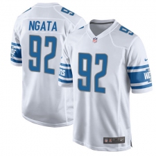 Men's Nike Detroit Lions #92 Haloti Ngata Game White NFL Jersey