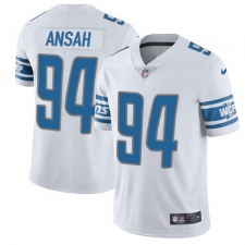 Men's Nike Detroit Lions #94 Ziggy Ansah Limited White Vapor Untouchable NFL Jersey