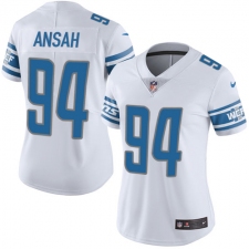 Women's Nike Detroit Lions #94 Ziggy Ansah Limited White Vapor Untouchable NFL Jersey
