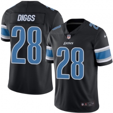 Youth Nike Detroit Lions #28 Quandre Diggs Limited Black Rush Vapor Untouchable NFL Jersey