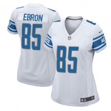 Women's Nike Detroit Lions #85 Eric Ebron Game White NFL Jersey