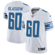 Men's Nike Detroit Lions #60 Graham Glasgow Elite White NFL Jersey