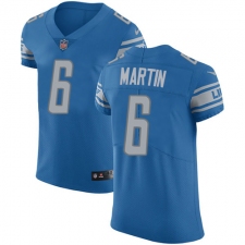 Men's Nike Detroit Lions #6 Sam Martin Light Blue Team Color Vapor Untouchable Elite Player NFL Jersey