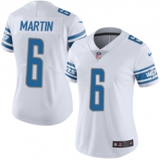 Women's Nike Detroit Lions #6 Sam Martin Elite White NFL Jersey