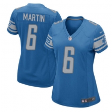Women's Nike Detroit Lions #6 Sam Martin Game Light Blue Team Color NFL Jersey