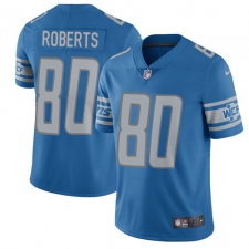 Men's Nike Detroit Lions #80 Michael Roberts Limited Light Blue Team Color Vapor Untouchable NFL Jersey