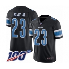 Men's Detroit Lions #23 Darius Slay Limited Black Rush Vapor Untouchable 100th Season Football Jersey