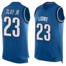 Men's Nike Detroit Lions #23 Darius Slay Jr Limited Blue Player Name & Number Tank Top NFL Jersey