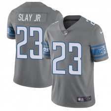 Men's Nike Detroit Lions #23 Darius Slay Jr Limited Steel Rush Vapor Untouchable NFL Jersey