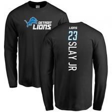 NFL Nike Detroit Lions #23 Darius Slay Jr Black Backer Long Sleeve T-Shirt