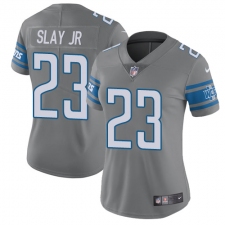 Women's Nike Detroit Lions #23 Darius Slay Jr Limited Steel Rush Vapor Untouchable NFL Jersey