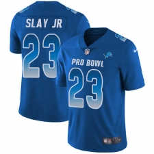 Women's Nike Detroit Lions #23 Darius Slay Limited Royal Blue 2018 Pro Bowl NFL Jersey