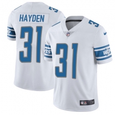 Men's Nike Detroit Lions #31 D.J. Hayden Elite White NFL Jersey
