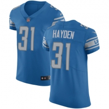 Men's Nike Detroit Lions #31 D.J. Hayden Light Blue Team Color Vapor Untouchable Elite Player NFL Jersey