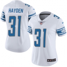 Women's Nike Detroit Lions #31 D.J. Hayden Elite White NFL Jersey