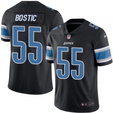 Men's Nike Detroit Lions #55 Jon Bostic Limited Black Rush NFL Jersey